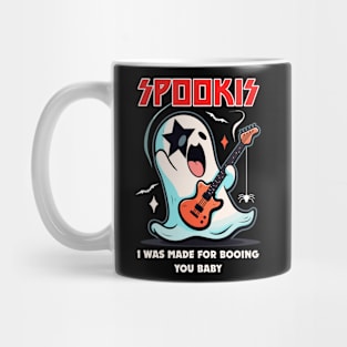 Funny Retro Rock Sheet Ghost Men Kids Women Halloween Mug